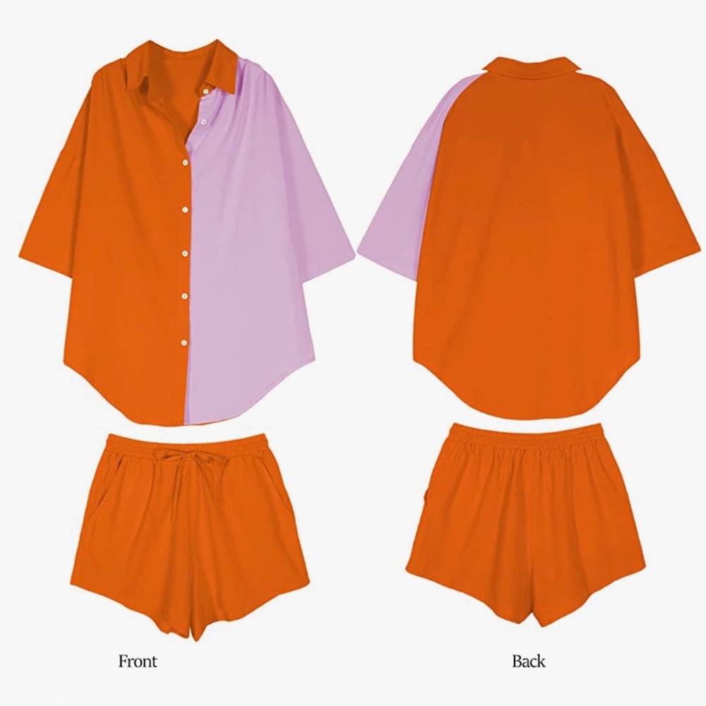 Color Block Lounge Set 🧡💗 - Picture 2 of 2